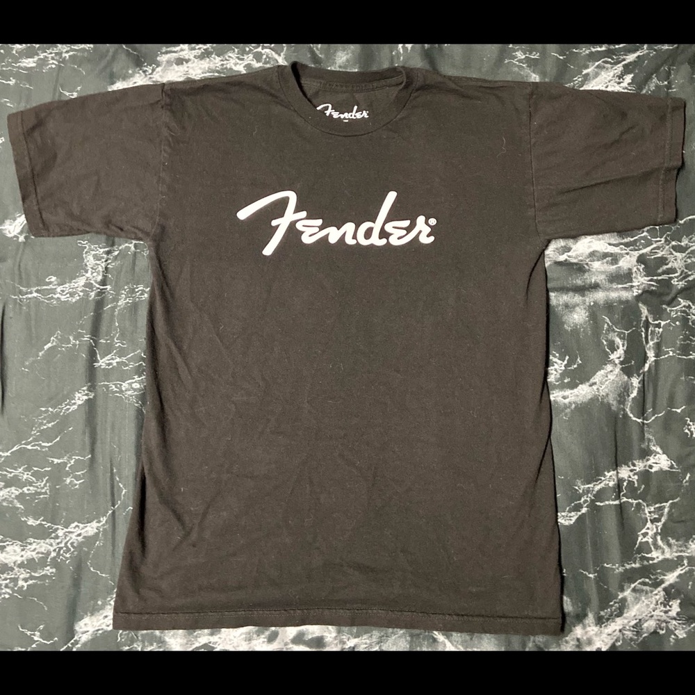 Fender Black Spaghetti Logo Tee
